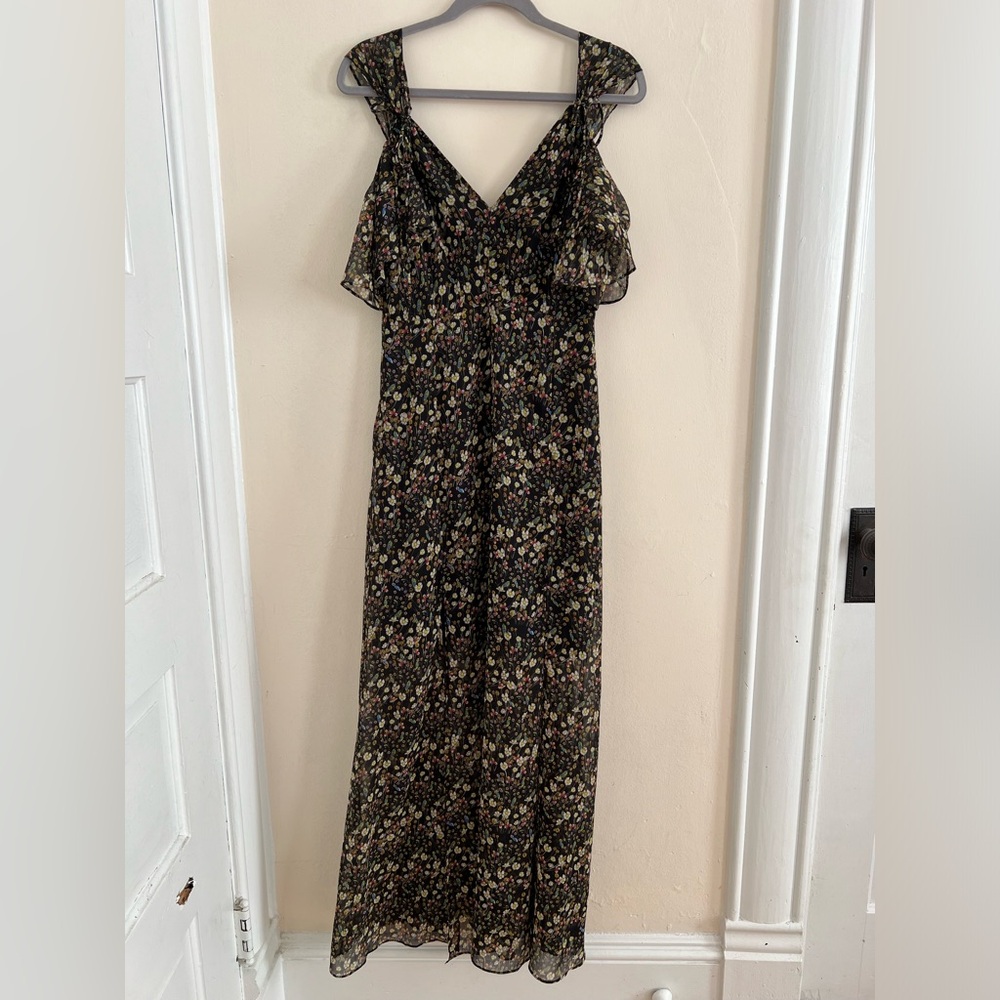 Black floral maxi dress